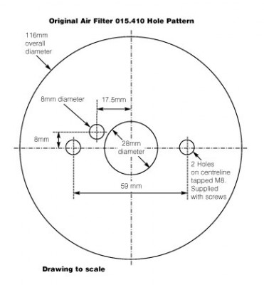                                             Air Filter for SU 1 1/8 in Austin Healey Frogeye Sprite
                                           