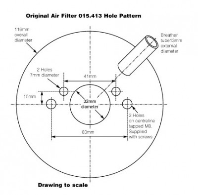                                             Air Filter for SU 1 1/4 in A-H Sprite/Mini Cooper
                                           