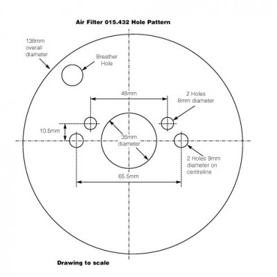                                             Air Filter for SU 1 1/2 in H4/HD4/HS4
                                           