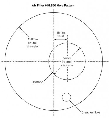                                             Air Filter for Solex & Zenith 52mm
                                           