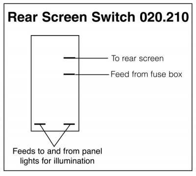                                             Rear Demist Rocker Switch Off-on
                                           