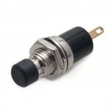 Push Button Switch - Push On/Push Off - Black