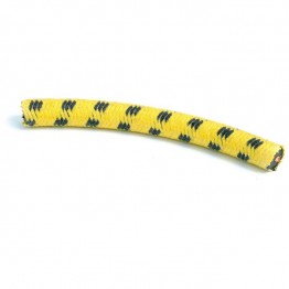 Copper Core HT Lead Cotton Braided - Yellow/Black, Per Metre