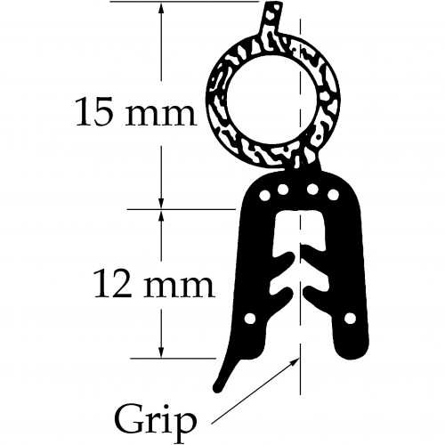 Top Tube Seal. Sold per Metre image #1