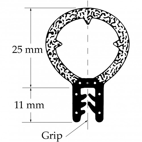 Top Tube Seal. Sold per Metre image #1