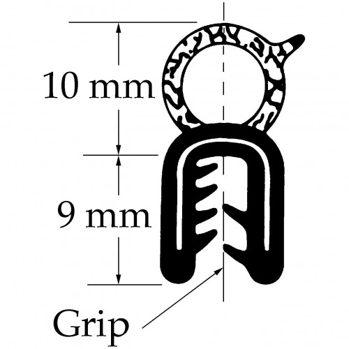 Top Tube Seal. Sold per Metre image #1