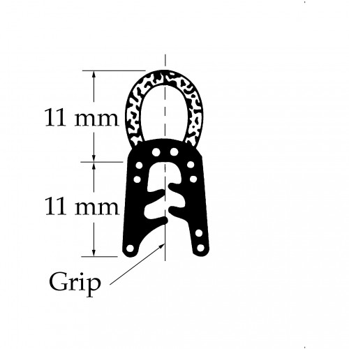 Top Tube Seal. Sold per Metre image #1