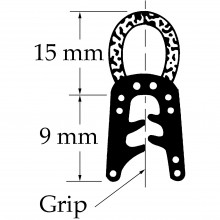 Top Tube Seal. Sold per Metre