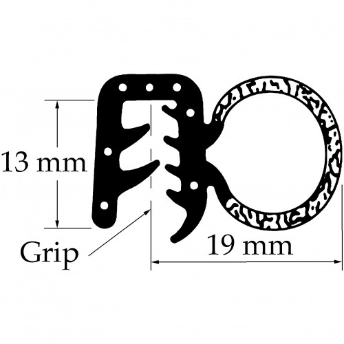 Side Tube Seal. Sold per Metre image #1