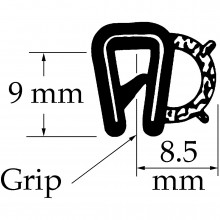 Side Tube Seal. Sold per Metre