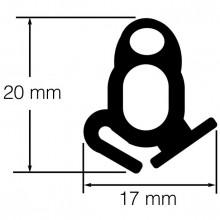 Seal - Clip On Sponge. sold per Metre