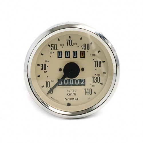 Smiths Classic 80mm Speedometer 0-140mph - Mechanical - Magnolia image #1