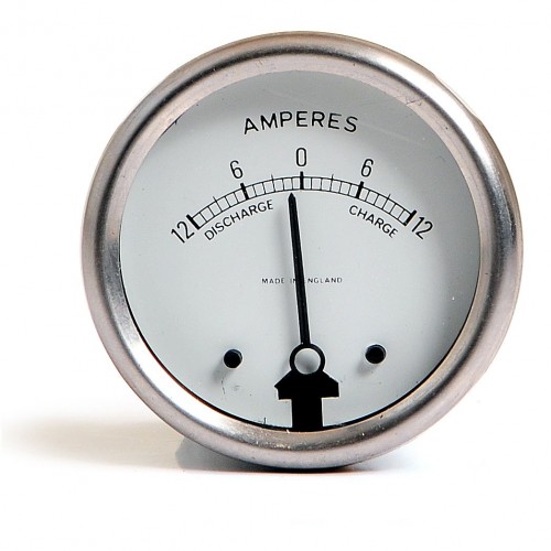 Ammeter 12-0-12 White Dial image #1