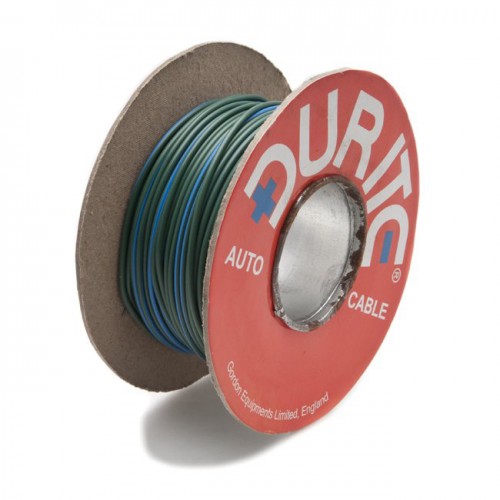 Wire 14/0.30mm, 8 amp, Green/Blue. Sold per Metre image #1