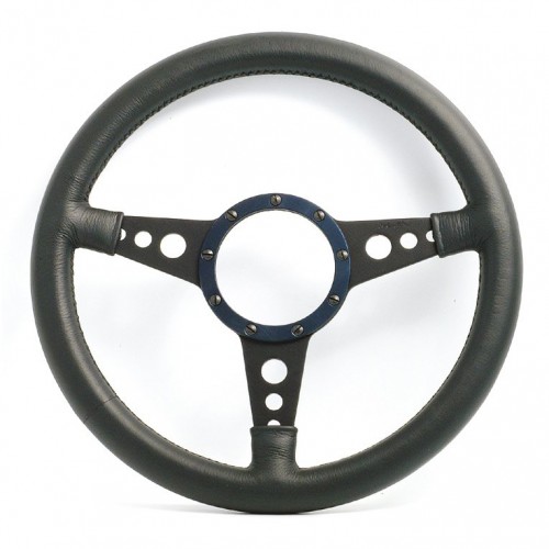 Moto-Lita Steering Wheel 14", Leather Rim with Black Finish image #1