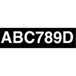 Adhesive Numberplate - Black