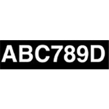 Adhesive Numberplate - Black