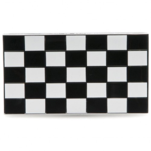 Chequered Flag Enamelled Adhesive Badge image #1