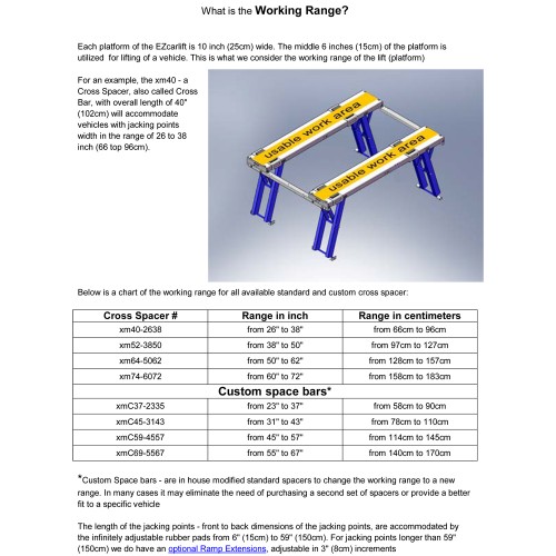 Cross Spacer Set - Working Range 97 to 127cm Wide image #2