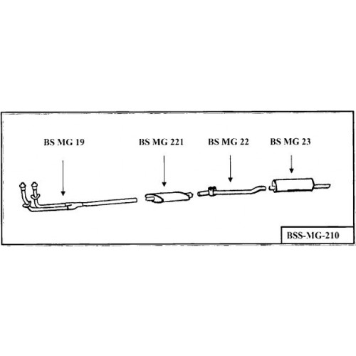 "BELL MGB CHROME SKIDDED BOMB
STAINLESS STEEL  EXHAUST SYSTEM
 
"