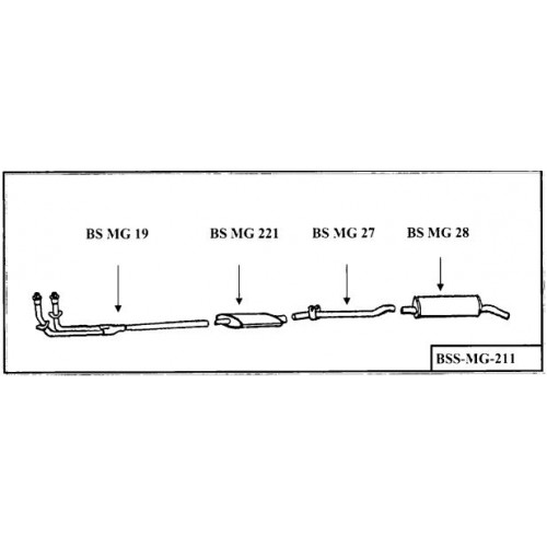 "BELL MGB RUBBER SKIDDED BOMB
STAINLESS STEEL  EXHAUST SYSTEM
 
"