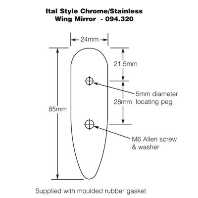                                              Ital Style Mirror - Convex Glass
                                           