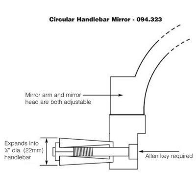                                             Handlebar End Mirror - Circular
                                           