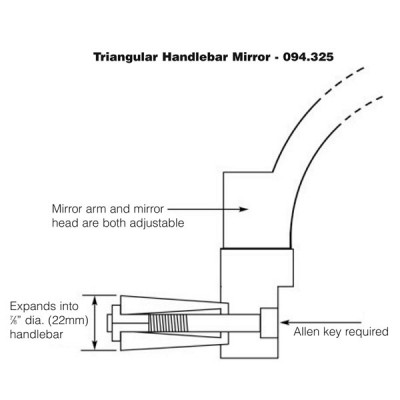                                             Handlebar End Mirror - Triangular
                                           