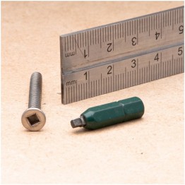 Robertson Driver Bit for No 3.5/3.75 Screws - Short - Green