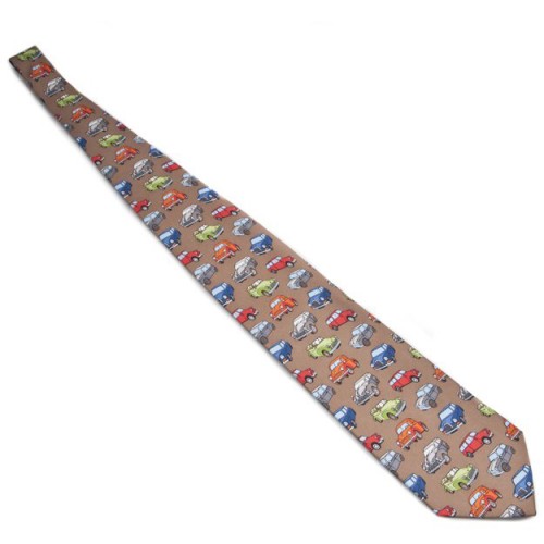 Silk Tie - Morris and Minis on Beige image #1