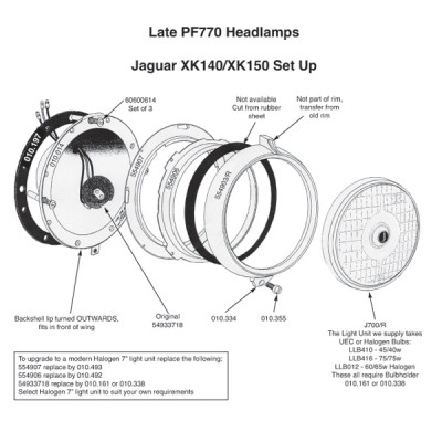                                             Jaguar XK140/150 Headlamp Rim
                                           