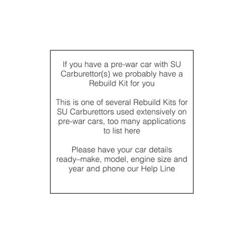 Carburettor Rebuild Kit Set - HS4 image #1