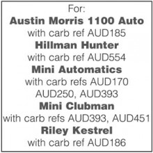 Rebuild kit for one HS2 Carburettor