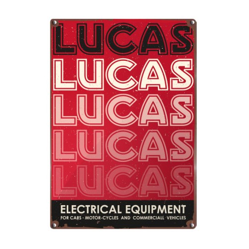 Lucas 8x12" Vintage Metal Sign image #1