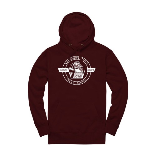 Lucas Lion Pullover Hoodie - Burgundy image #5