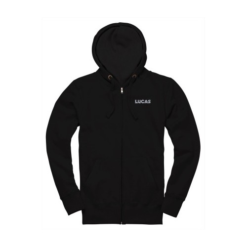 Lucas Text Zip-Up Hoodie - Black image #4