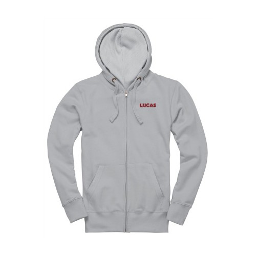 Lucas Text Zip-Up Hoodie - Heather Grey image #6