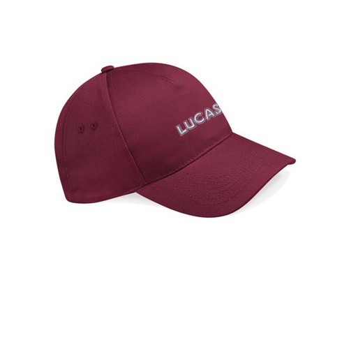 Lucas Text 5 Panel Cap - Burgundy image #1