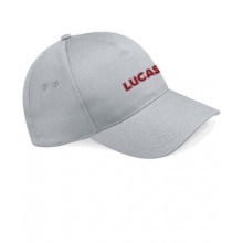 Lucas Text 5 Panel Cap - Light Grey