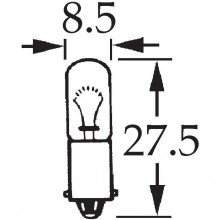 6v 4w Single Contact Bulb BA9s Cap LLB293