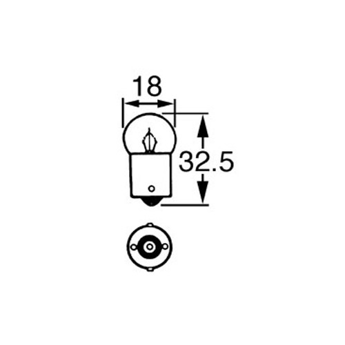 6v 10w Single Contact Bulb BA15s Cap LLB244 image #1