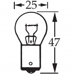 6v 21w Single Contact Bulb BA15s LLB317