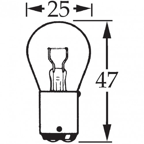 12v 21w Double Contact Bulb BA15d Cap LLB335 image #1