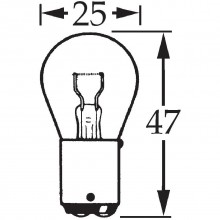 12v 21w Double Contact Bulb BA15d Cap LLB335