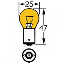 Amber 12v 21w Single Contact Bulb BA15s Cap