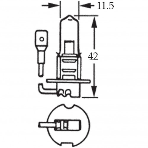 H3 Halogen Bulb 12v 130w for Off Road Use LLB489 image #1