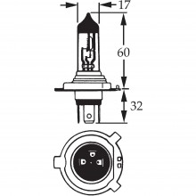 H4 Halogen Bulb 6v 60/55w LLB476/6V