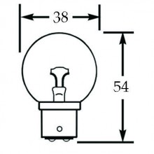 24v Bulb Double Contact Transverse Filament 12w LLB811