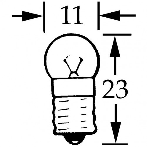 6v 0.6W MES E10 Cap Bulb LLB101 image #1