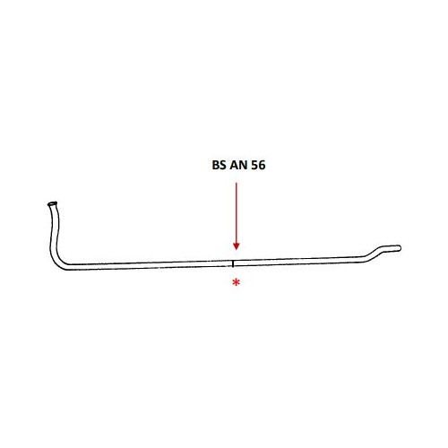 FRONT PIPE (IN 2 PARTS) for SPRITE MK1/MK2 (1959 - 1964)